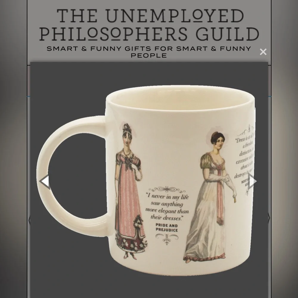 The Unemployed Philosophers Guild Jane Austen Regency Finery Heat-Changing Mug - Picture 7 of 8